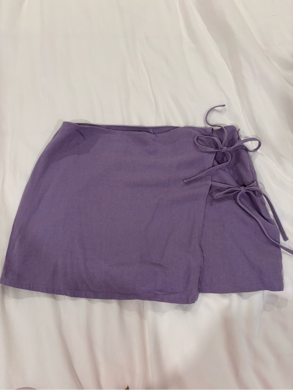 bp Lilac Tie-Detail Skirt